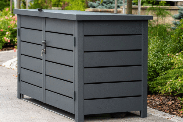 Навес за кофи за боклук 2x120L – метално покритие за контейнери - Image 6